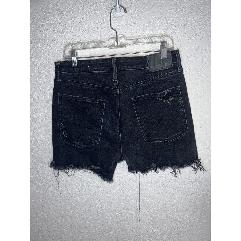 American Eagle Shorts Distressed Flex Size 34 Black Cut-offs Stretchy M - Picture 3 of 10